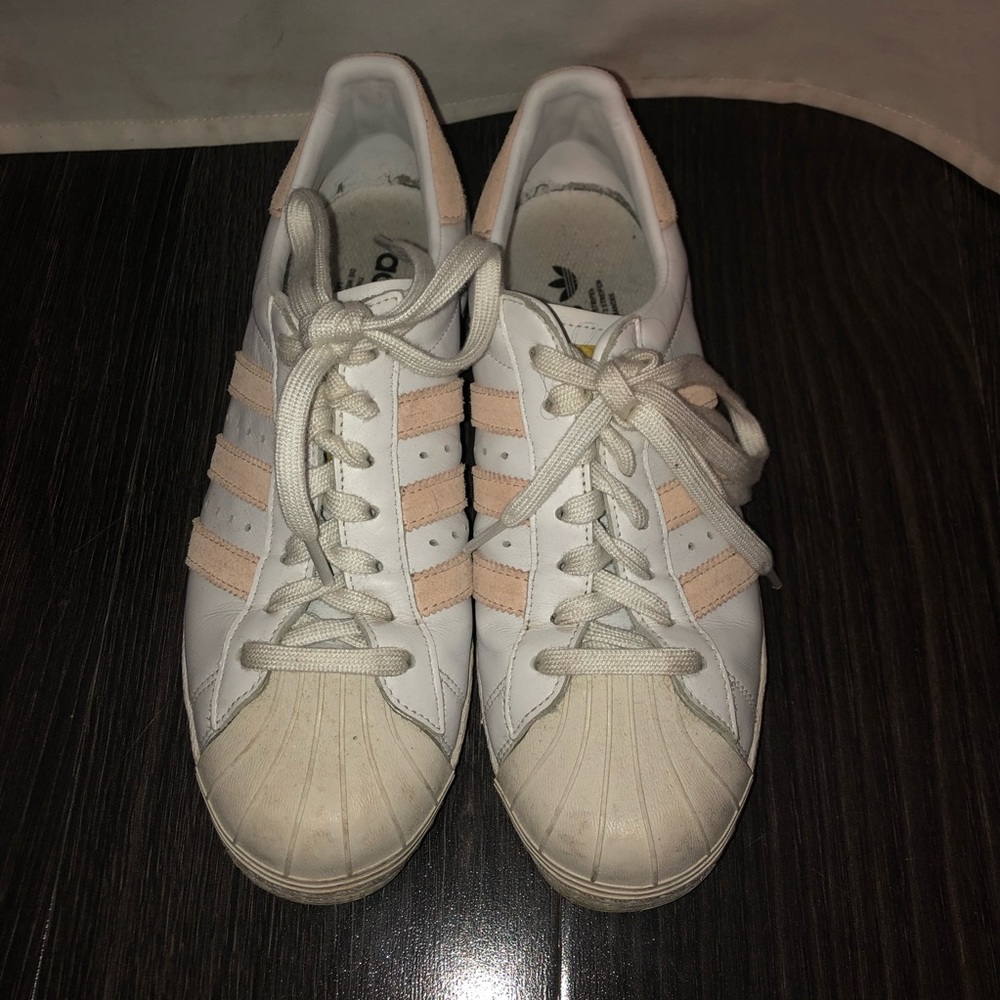 Light pink striped superstars